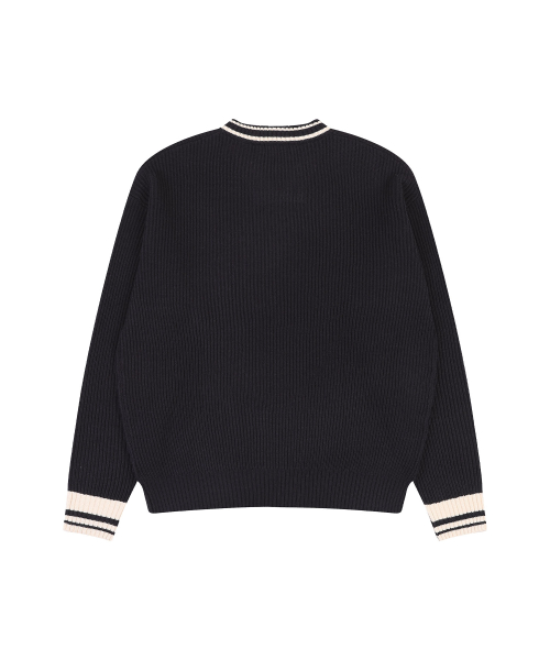 SPORTY KNIT PULLOVER [NAVY]