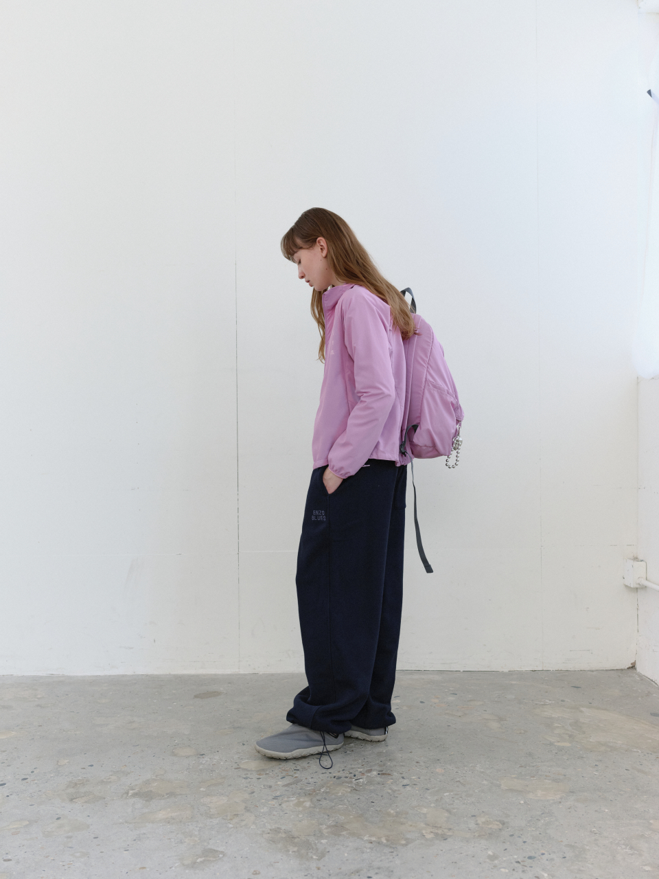 MUSINSA | ENZO BLUES Two-way jersey pants (Navy)