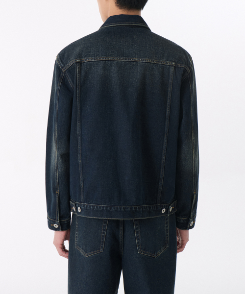 Джинсовая куртка тракер Relaxed Denim 2 [Dark Blue]