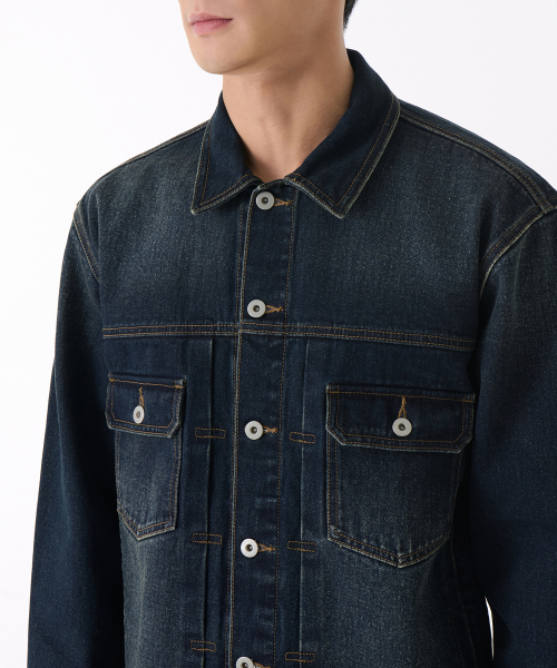 Джинсовая куртка тракер Relaxed Denim 2 [Dark Blue]