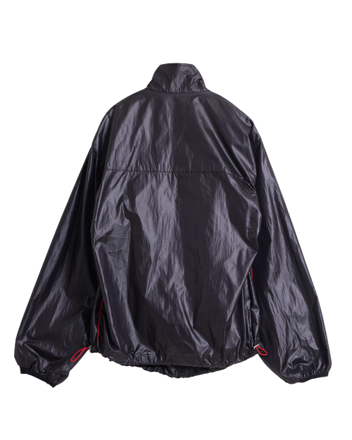 String Patchwork Windbreaker - Blcak