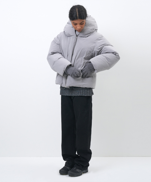 Парка с широким воротником и утеплителем 3M_Light Grey