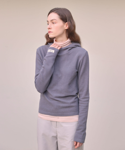 Cotton hoodie [ Charcoal ]