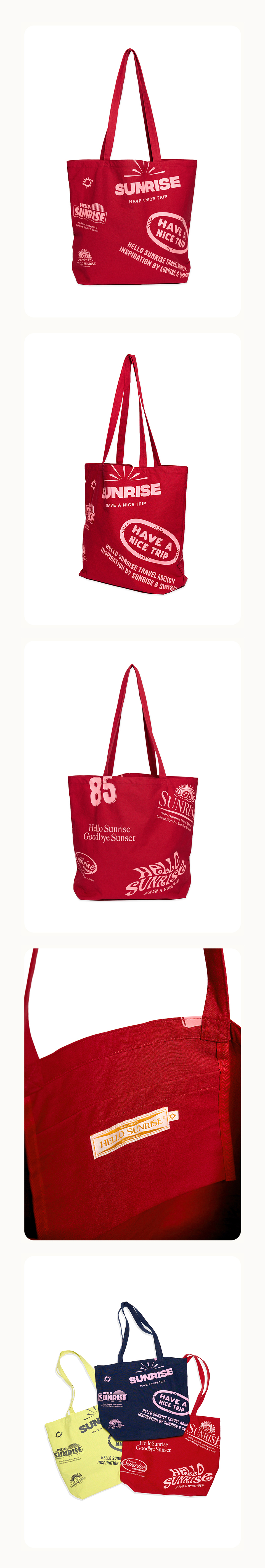 MUSINSA公式 | HELLO SUNRISE HS Graphic Cotton Bag_Red
