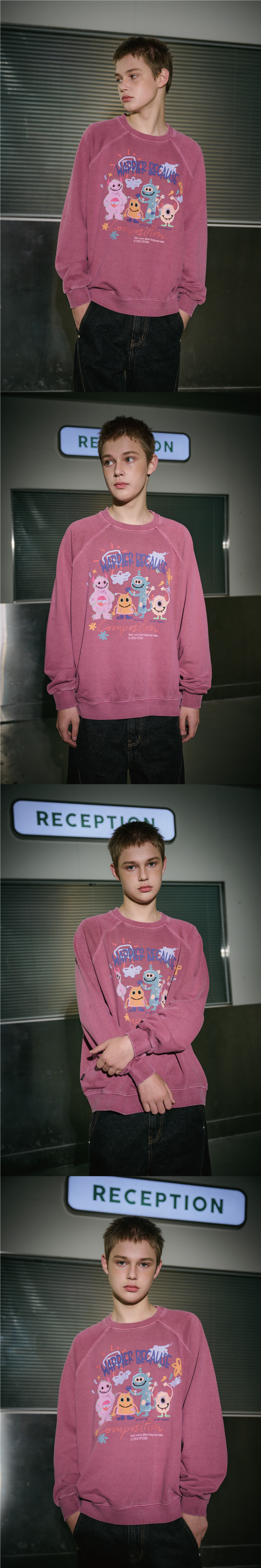 【CPGN STUDIO】24FW★ happy day Pigment Sweatshirt CPGN STUDIO) Happy Day Pigment Sweatshirt | 3color