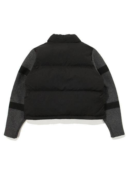 W Пуховик с трикотажными рукавами Penguin_Black