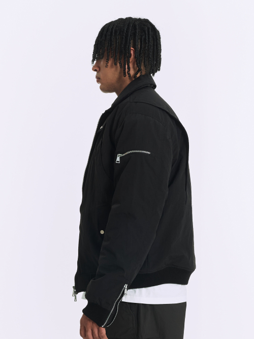 COLLAR FLIGHT BOMBER JACKET