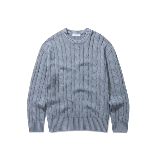 [Gibanov X Le Dept] Garment Cable-knit round пуловер [9 цветов]