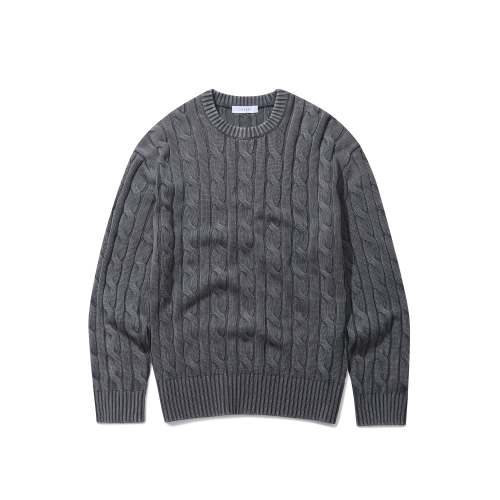 [Gibanov X Le Dept] Garment Cable-knit round пуловер [9 цветов]