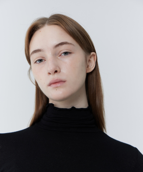 Wave Tencel Wool Tee (Black)