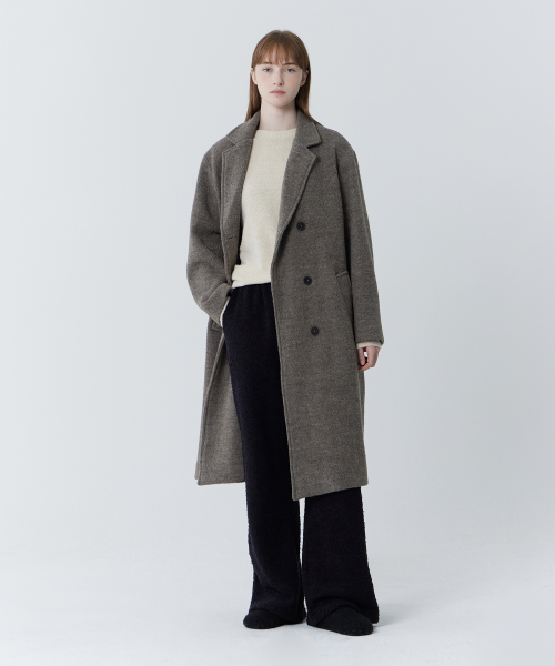 Wool blend Banding Pants (Black)