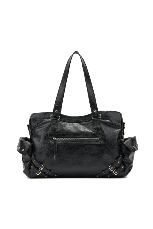 STUD POCKET BIG BAG IN BLACK