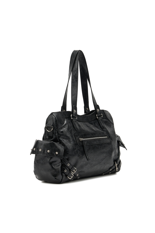 STUD POCKET BIG BAG IN BLACK