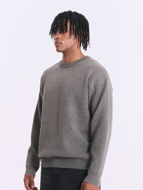 Базовый свитер с круглым вырезом Grey