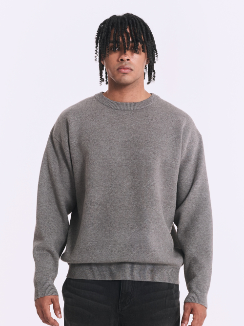 Базовый свитер с круглым вырезом Grey