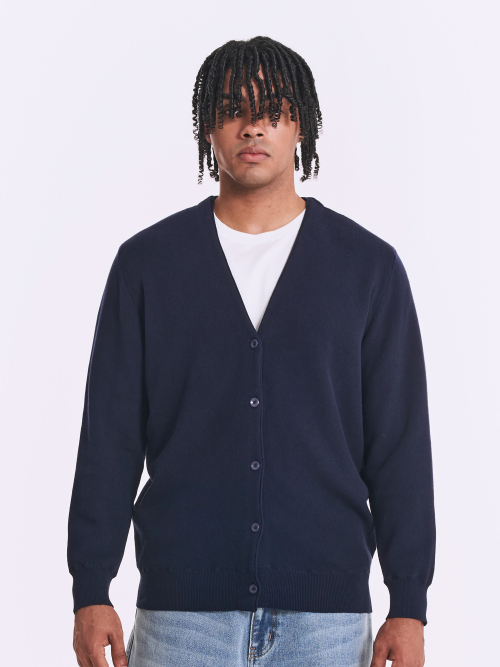 Базовый трикотажный кардиган Navy