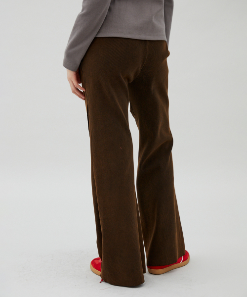 BOOTCUT SEAM LINE PANTS DARK BROWN BQ4CP003