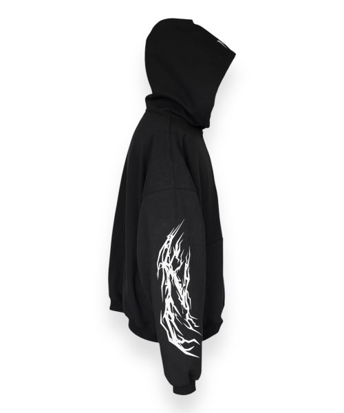 Raven Zip-up Hoodie - Black