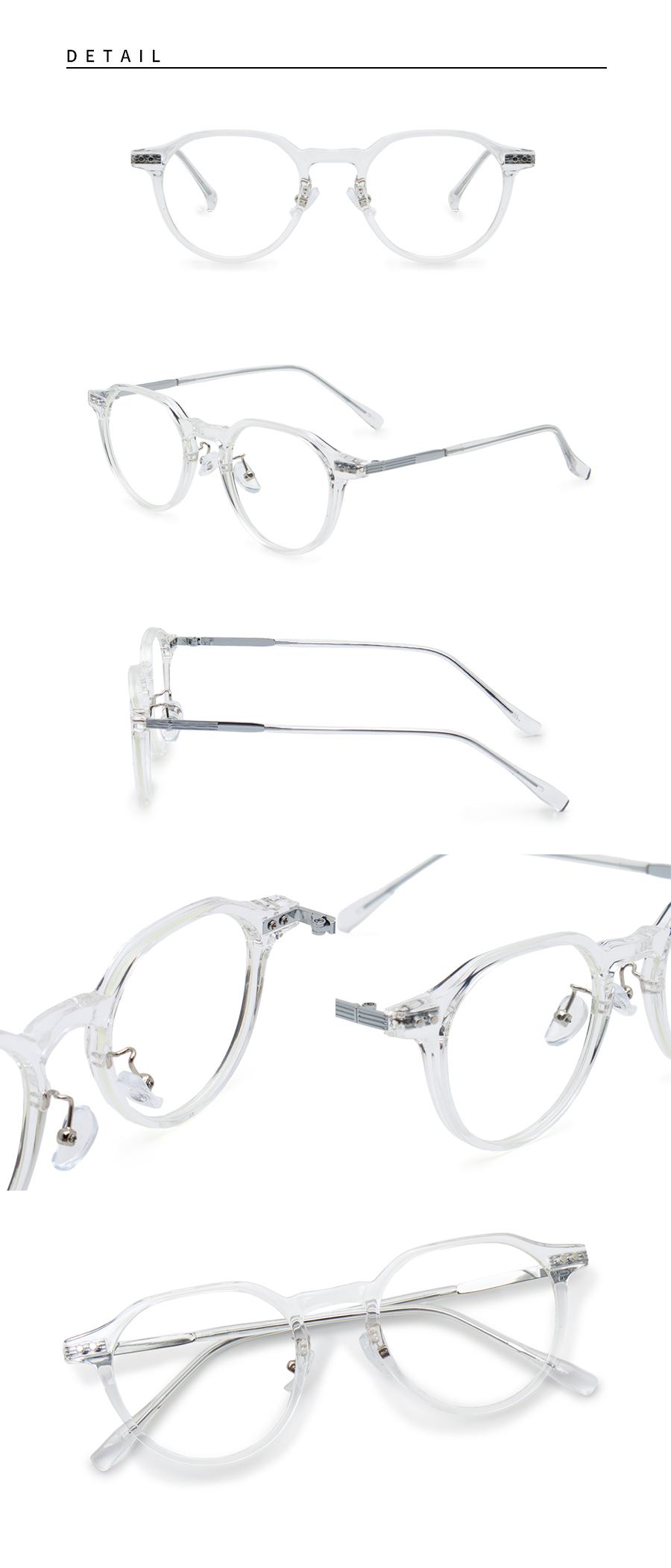 TON 톤 판토 콤비 안경 뿔테 크리스탈투명