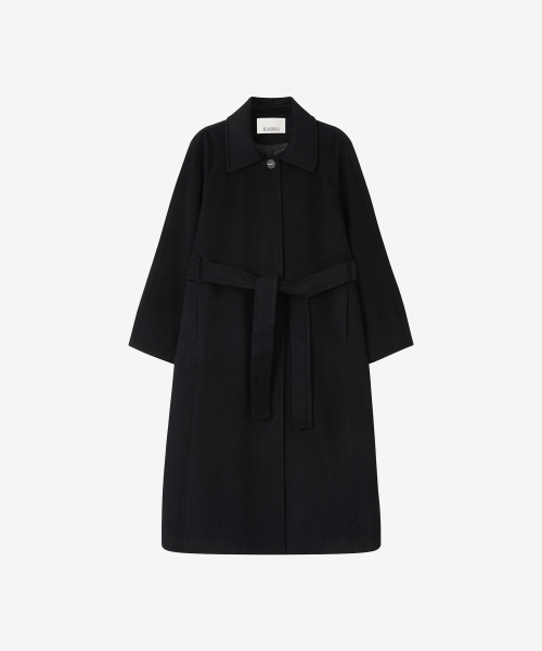 Длинное пальто балмакаан из кашемира (Black)
