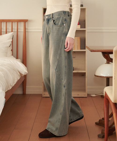 Sandy M-Point Waid Denim Pants