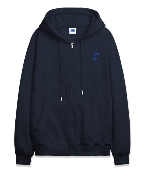 Худи на молнии CONTINUE [Navy] (с начесом на выбор)