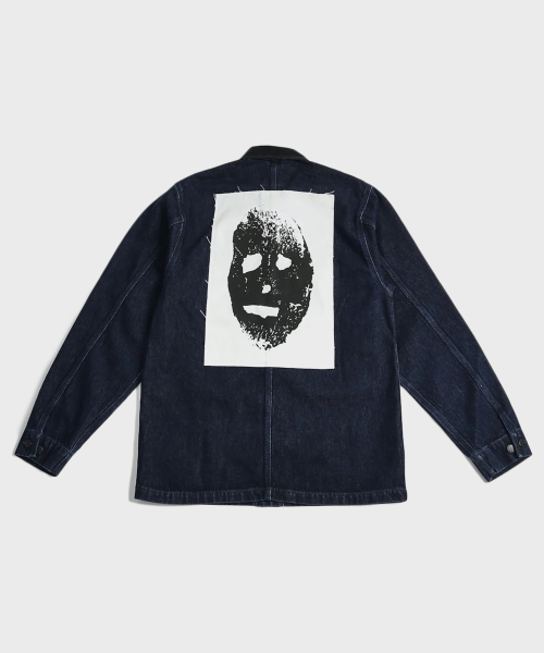 (U) Джинсовая куртка MIKE KELLY BLOOD AND SOIL DENIM JACKET DARK BLUE