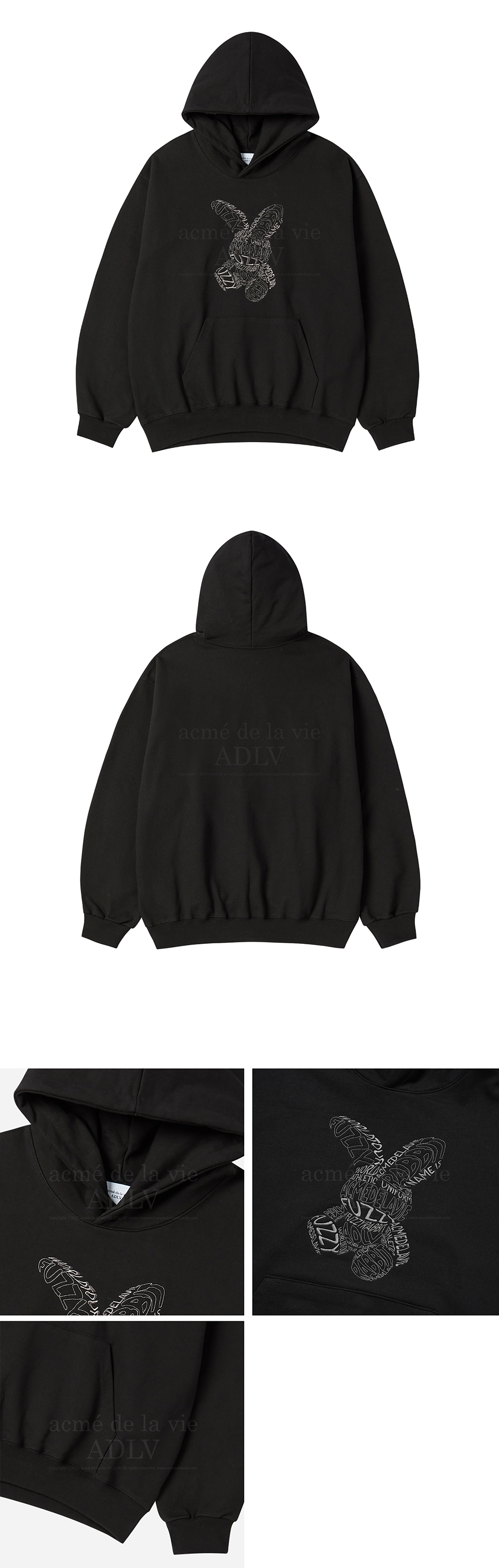 さらに100円引き◆ACME DE LA VIE◆LETTERING RABBIT HOODIE MUSINSA | acmé de la vie LETTERING RABBIT HOODIE
