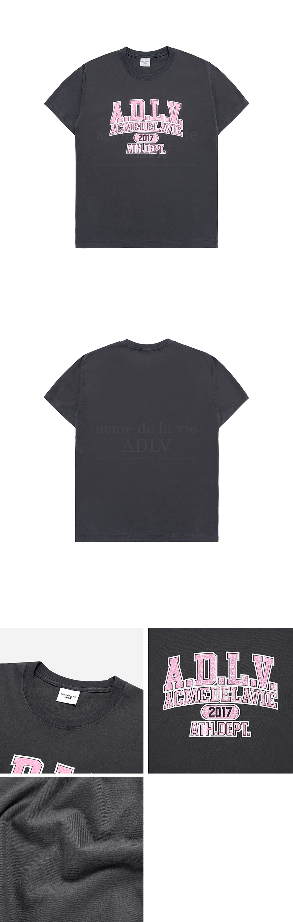 Tシャツ・カットソー ACME DE LA VIE OLDSCHOOL CRACK PRINTING SHORT SLEEVE T-SHIRT acme de la vie