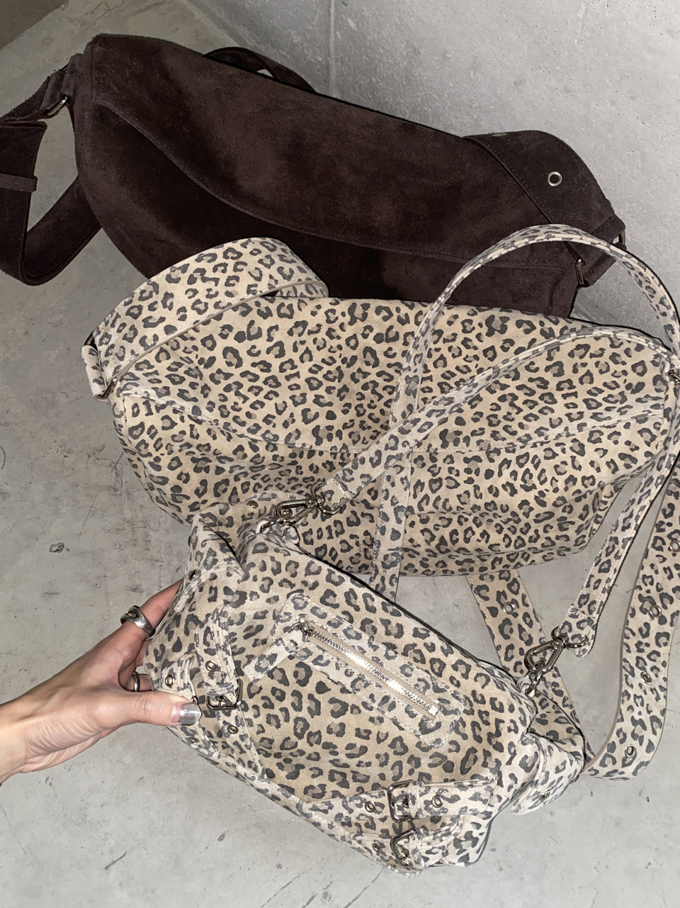 ☆DEINET☆ STUD POCKET BAG IN LEOPARD ZXCLUB Leopard Print Evening Bag Clutch Handbag for Women