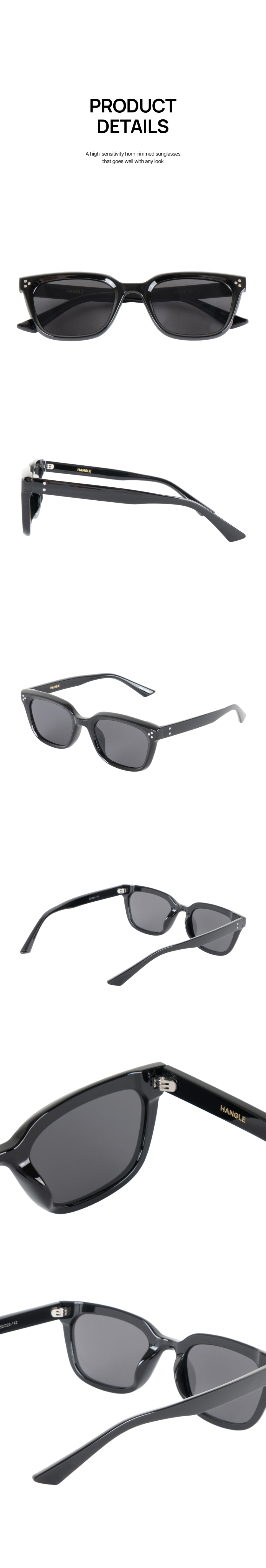 ★HANGLE EYEWEAR★ Square Essential Sunglasses Black Hype Ko MUSINSA | HANGLE EYEWEAR Square Essential Sunglasses Black