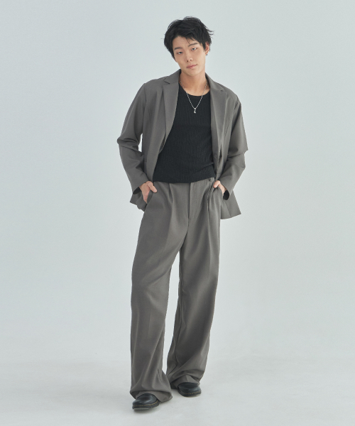 Оверсайз жакет из шерсти_Khaki Grey