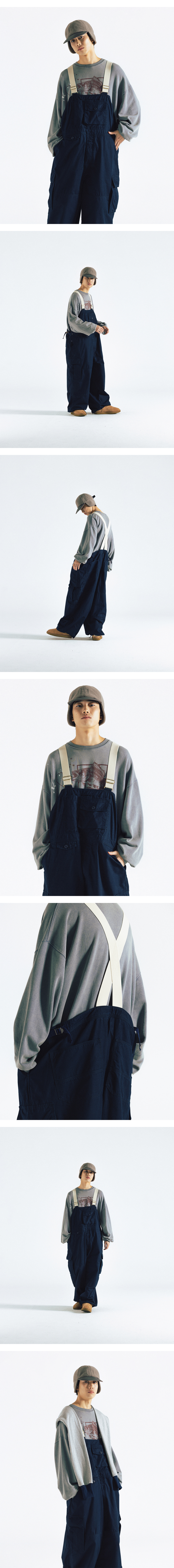 パンツ ANGLAN Backsatin Work Wide Overall Navy MUSINSA | ANGLAN Backsatin Work Wide Overall - Navy