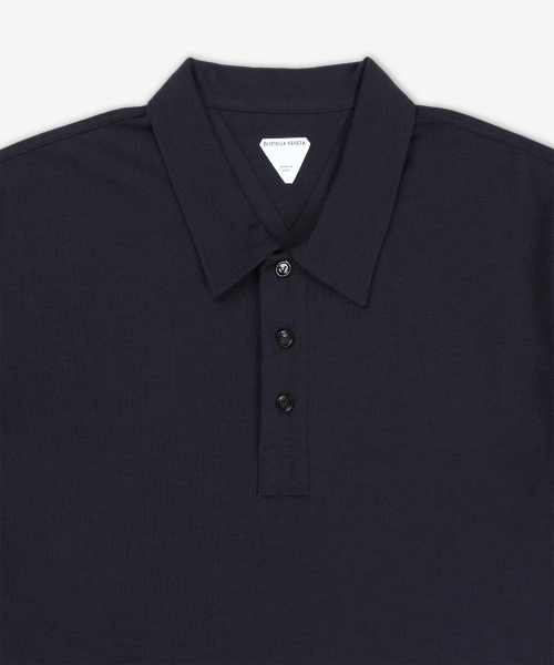 Легкое хлопковое поло BV с вышивкой, Dark Navy / 796163V4DG01177