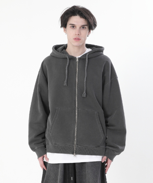 830G пигмент худи на молнии (5color)