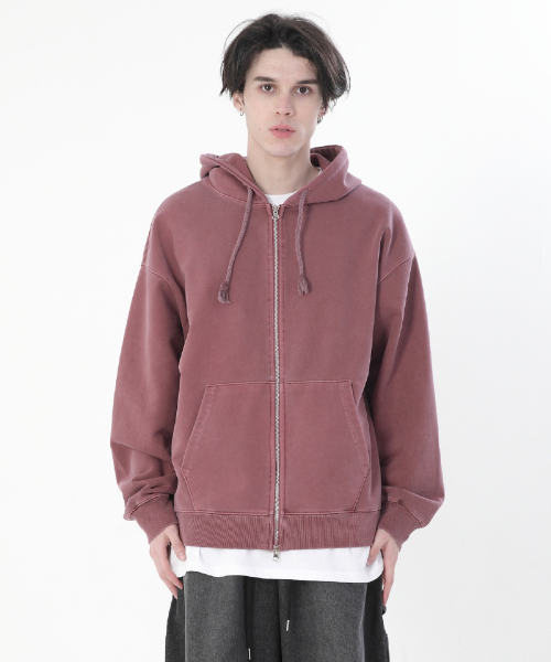 830G пигмент худи на молнии (5color)