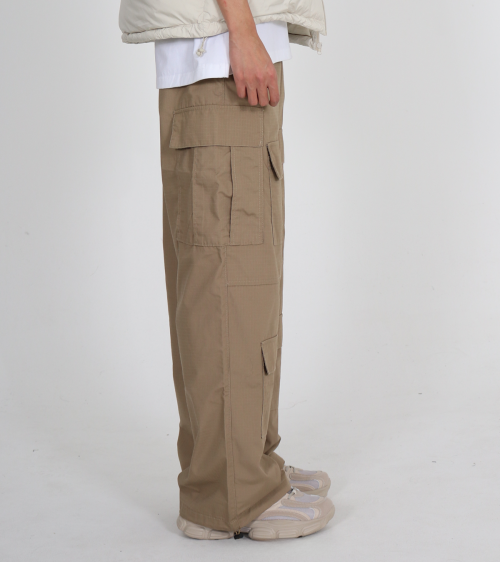 Брюки с мульти-карманами на завязках (Beige)