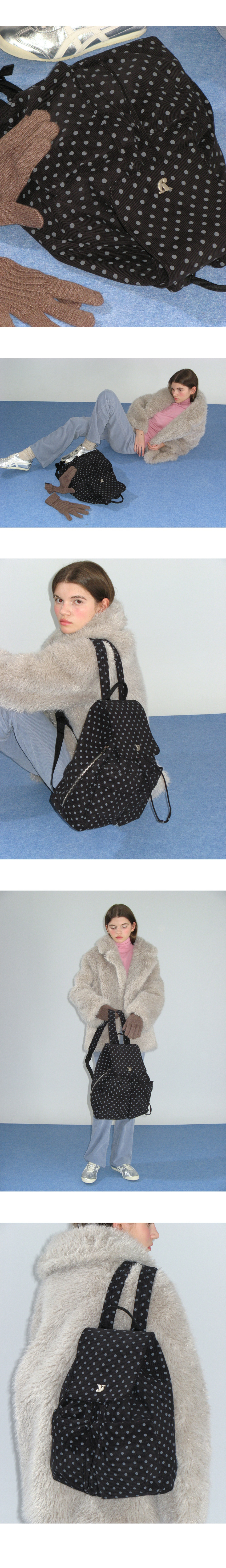 ★YEOMIM★Day Backpack ★Dot Corduroy★ 6th restock] Mini day backpack (dot corduroy) - YEOMIM