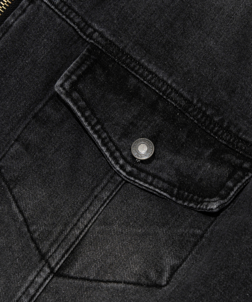 Джинсовая косуха Utility Vintage (Black Denim)