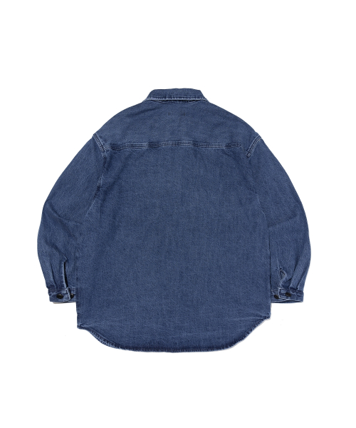 Джинсовая рубашка-куртка премиум (Medium Blue)