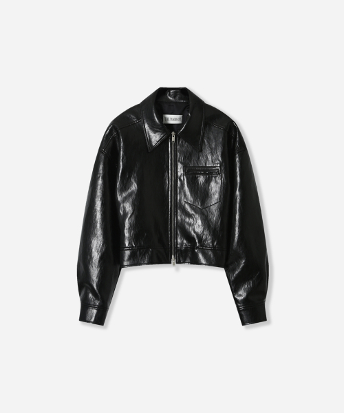MARGOT VEGAN LEATHER JK (BLACK)