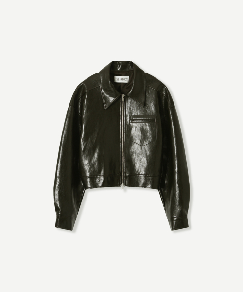 MARGOT VEGAN LEATHER JK (BROWN)