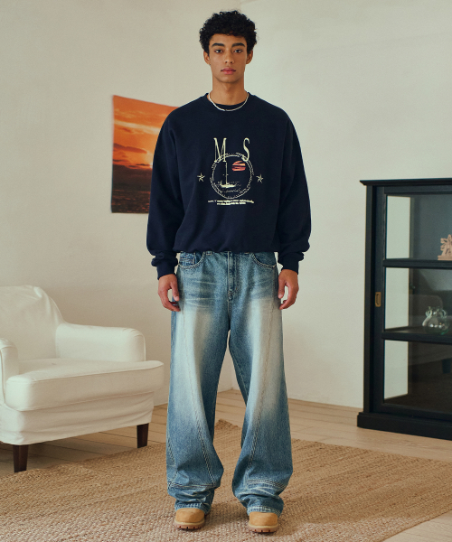 MS Yacht Sweat Рубашка-Navy