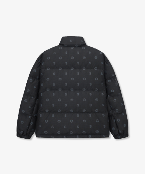 Пуховик с монограммой (BLACK)
