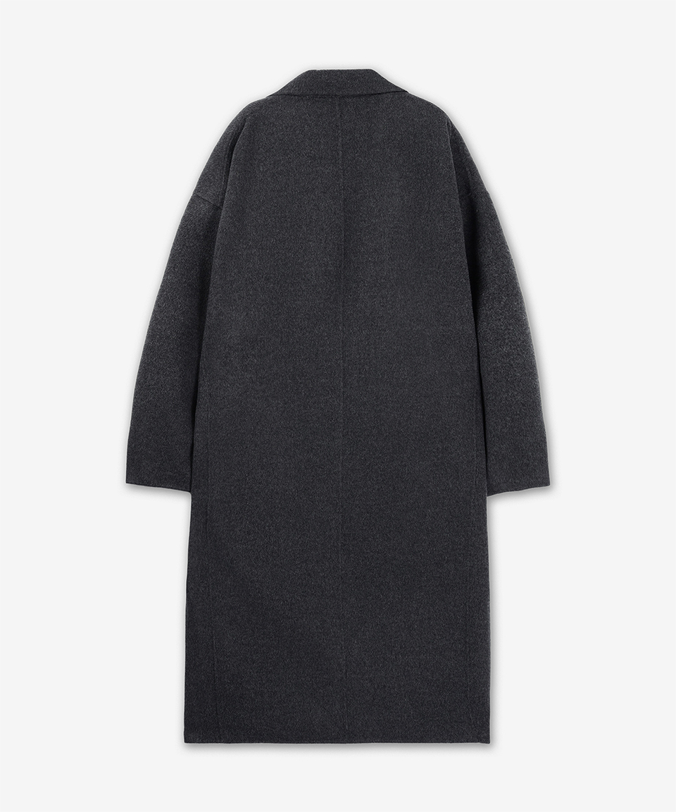MUSINSA公式 | TOTEME Double Cocoon Coat - Charcoal Melange