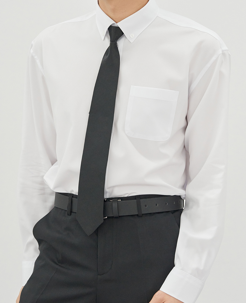 Длинный рукав рубашка Button-Down без складок
