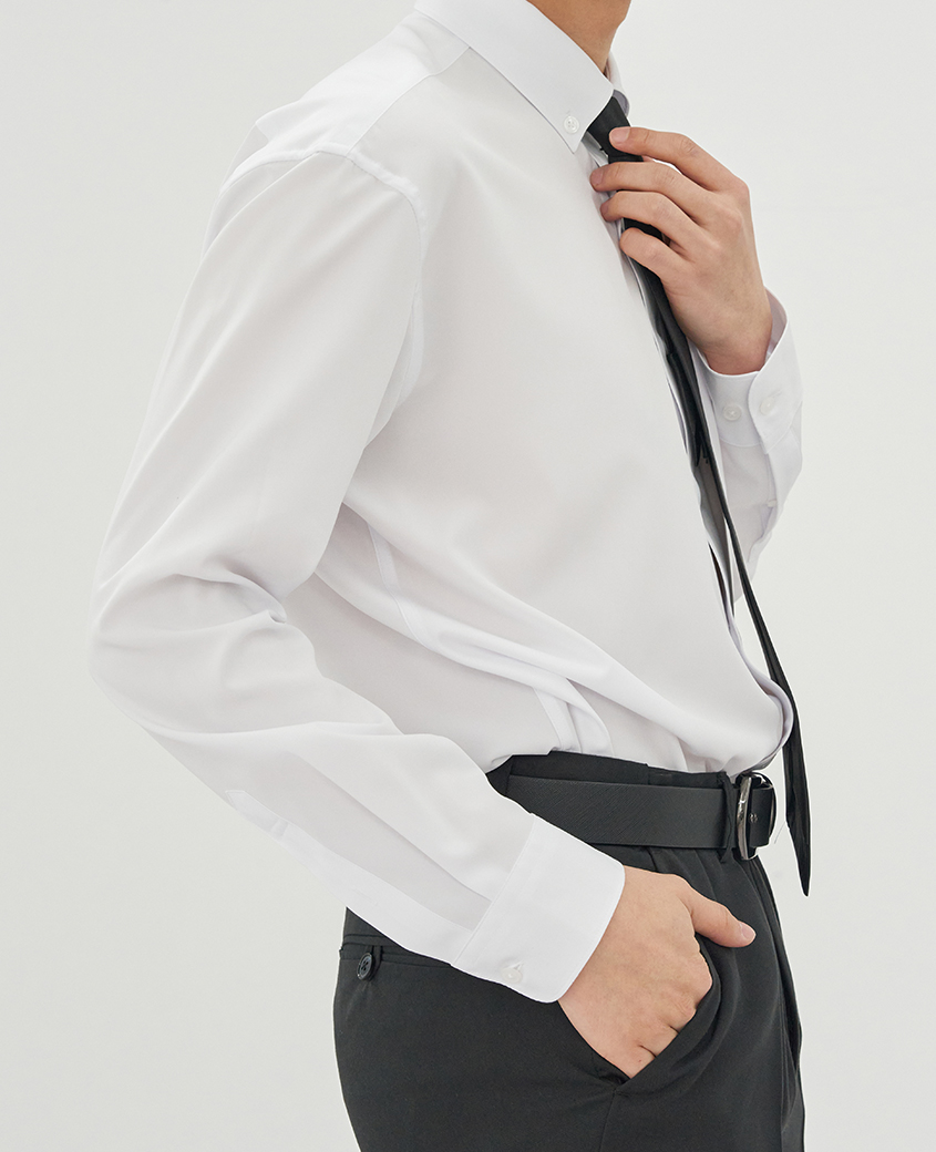 Длинный рукав рубашка Button-Down без складок