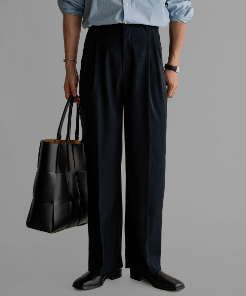 Широкие брюки TR с хлястиком Navy