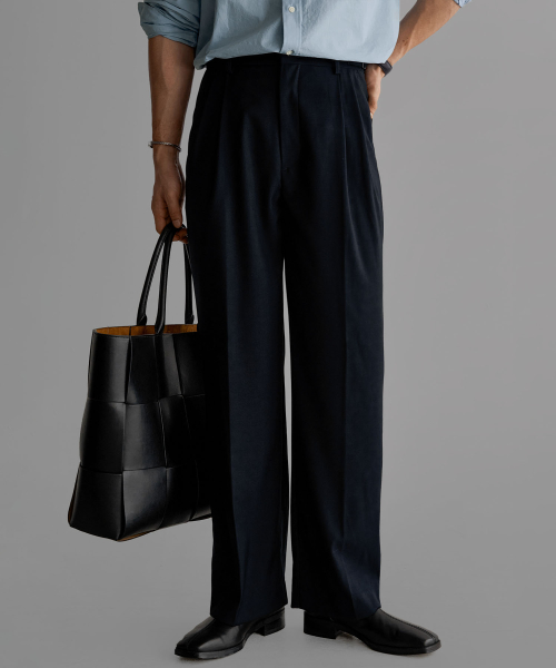Широкие брюки TR с хлястиком Navy