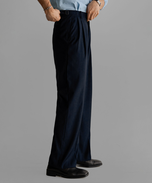 Широкие брюки TR с хлястиком Navy